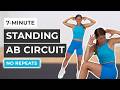 7-Minute Standing Ab Circuit Workout (No Repeats)