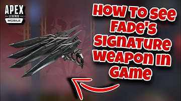 APEX LEGENDS MOBILE | HOW TO SEE FADE