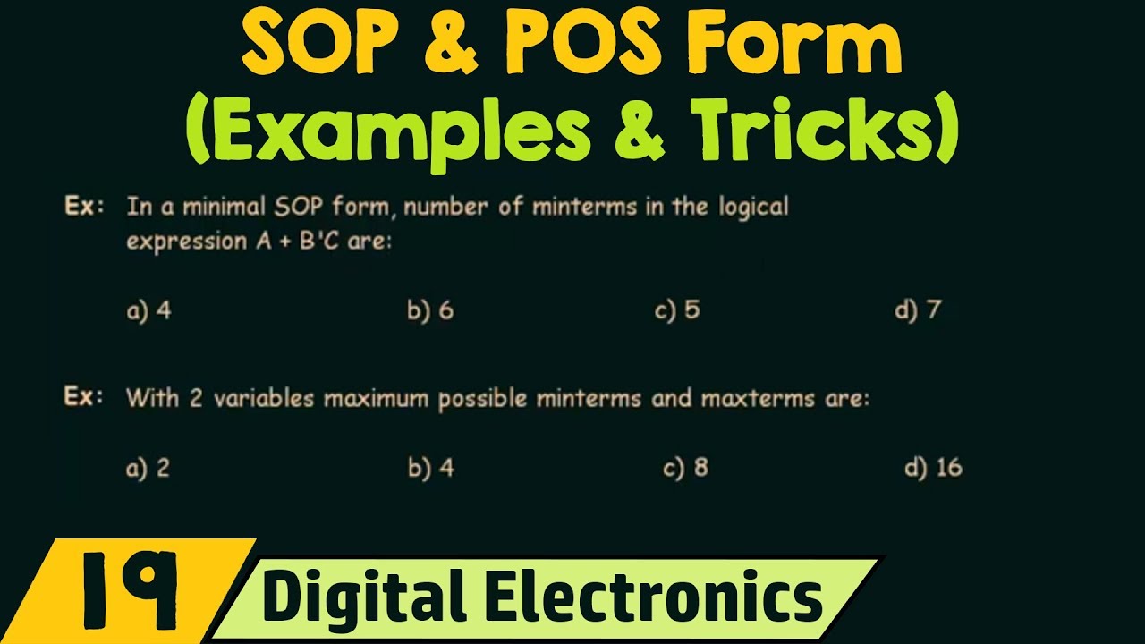 examples tricks sop and pos forms youtube minimal sop form