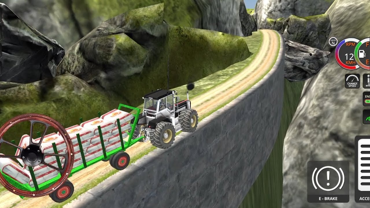 Cargo Tractor Trolley Game 22 off road parking game play