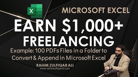 Earn $1,000+ via FREELANCING | #UPWORK #FIVERR | 100 PDFs Files in a Folder to Convert in Excel