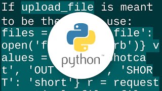 How to upload file with python requests?