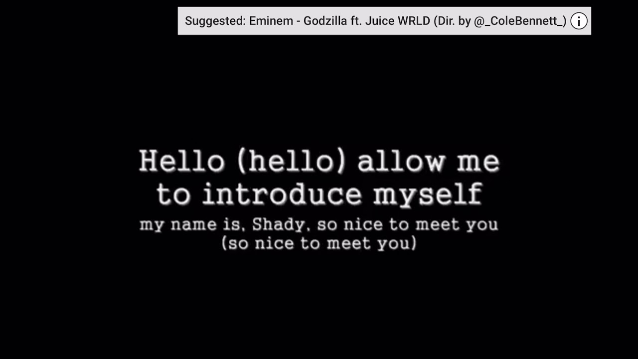 Eminem Hello (lyrics) YouTube
