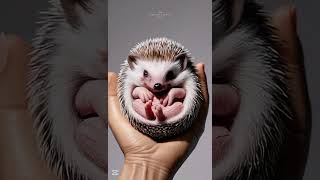 This Baby Hedgehog Looks TOO REAL to Be AI 🦔😍 | 16K Hype #cute #funny #ai #capcut #viralshorts screenshot 4
