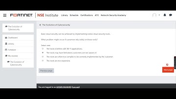 Fortigate NSE2 Quiz Answers Fortinet NSE 2 Lesson 2 - Cloud Security Quiz Answer