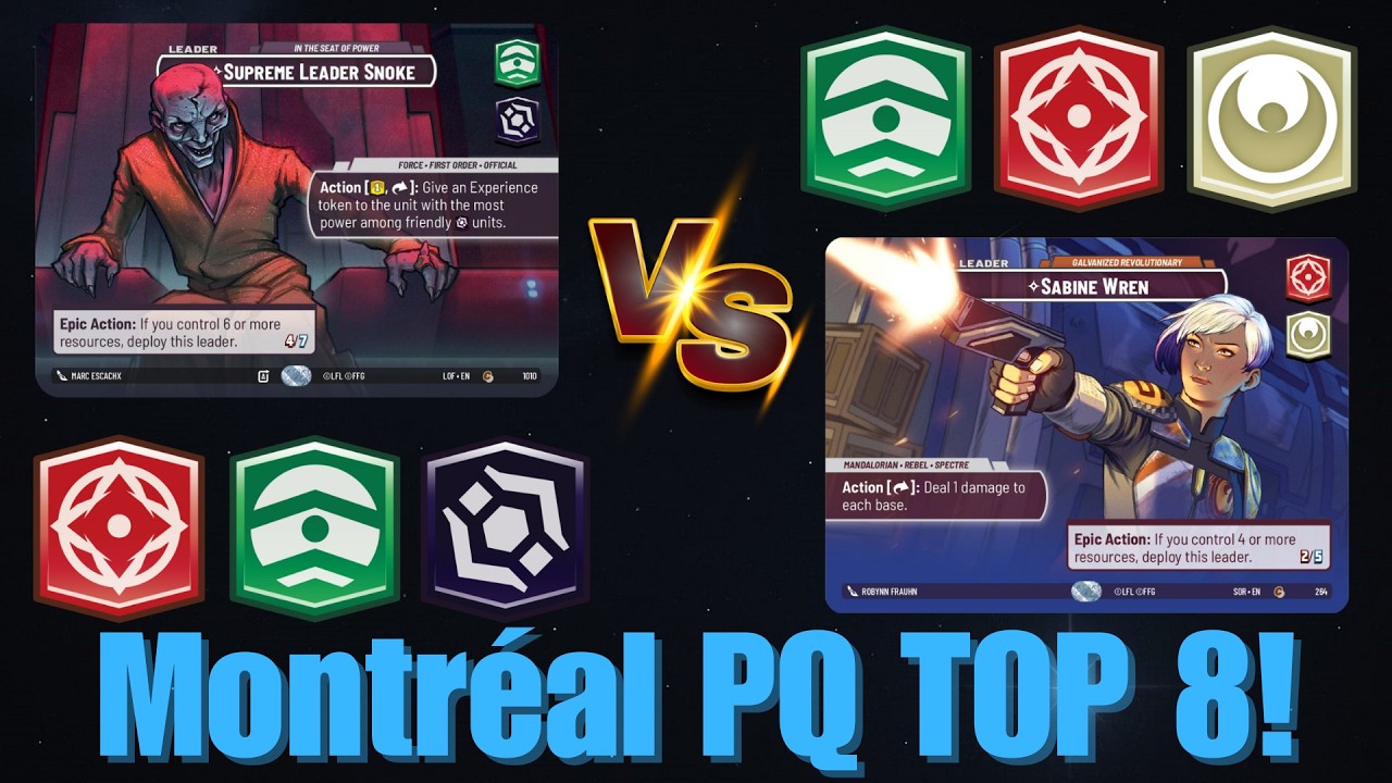 PQ ТОП-8! Сноук против Сабины - Star Wars Unlimited Montreal PQ