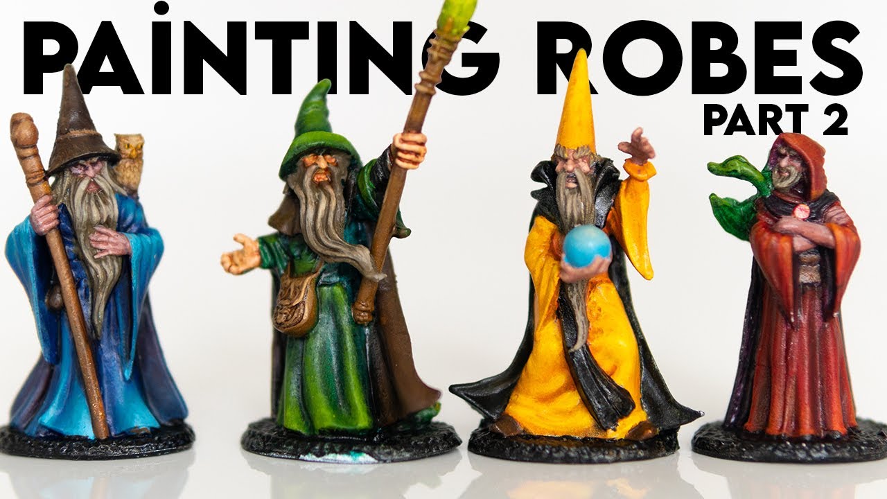 Miniature painting WIZARD for beginners Robes and Cloaks pt 2 YouTube