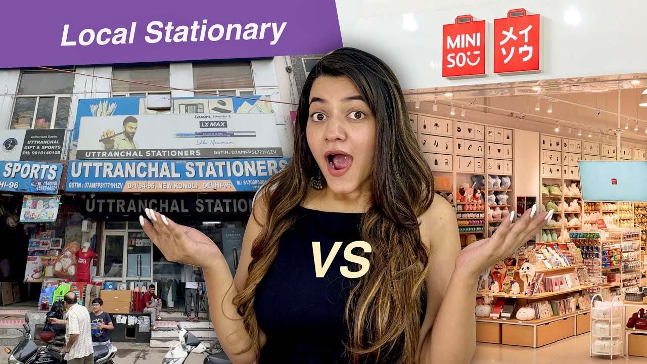 Local Stationery vs Miniso Stationary 😱 | ₹3000/- Stationery Challenge 😍
