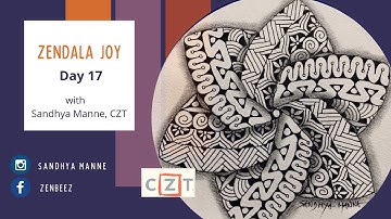 ZENDALA JOY Day 17 - String 2, exploring Zentangle® and Mandala