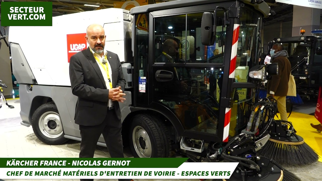 KÄRCHER FRANCE : NOUVELLE BALAYEUSE MC 250 PRESENTEE PAR NICOLAS GERNOT AU SALON DES MAIRES 2021
