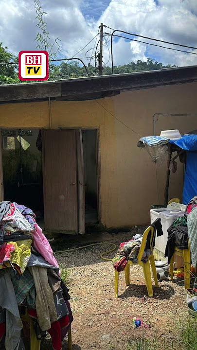 'Pondok buruk dinding kanvas, lantai kertas tebal jadi rumah kami sekarang...'