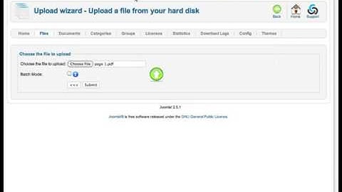 How to upload files in Docman - Joomla