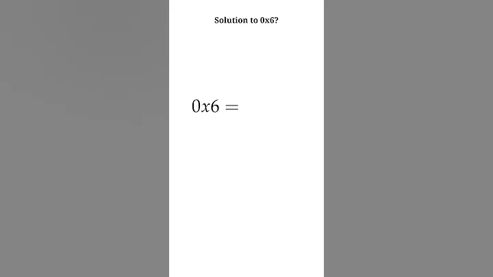 Solution to 0x6