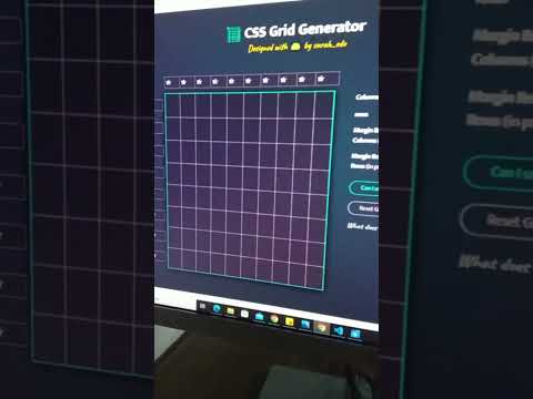 CSS Grid Generator. #css #frontend #html #javascript #tricks #shorts #cssgrid #flexbox #cssposition