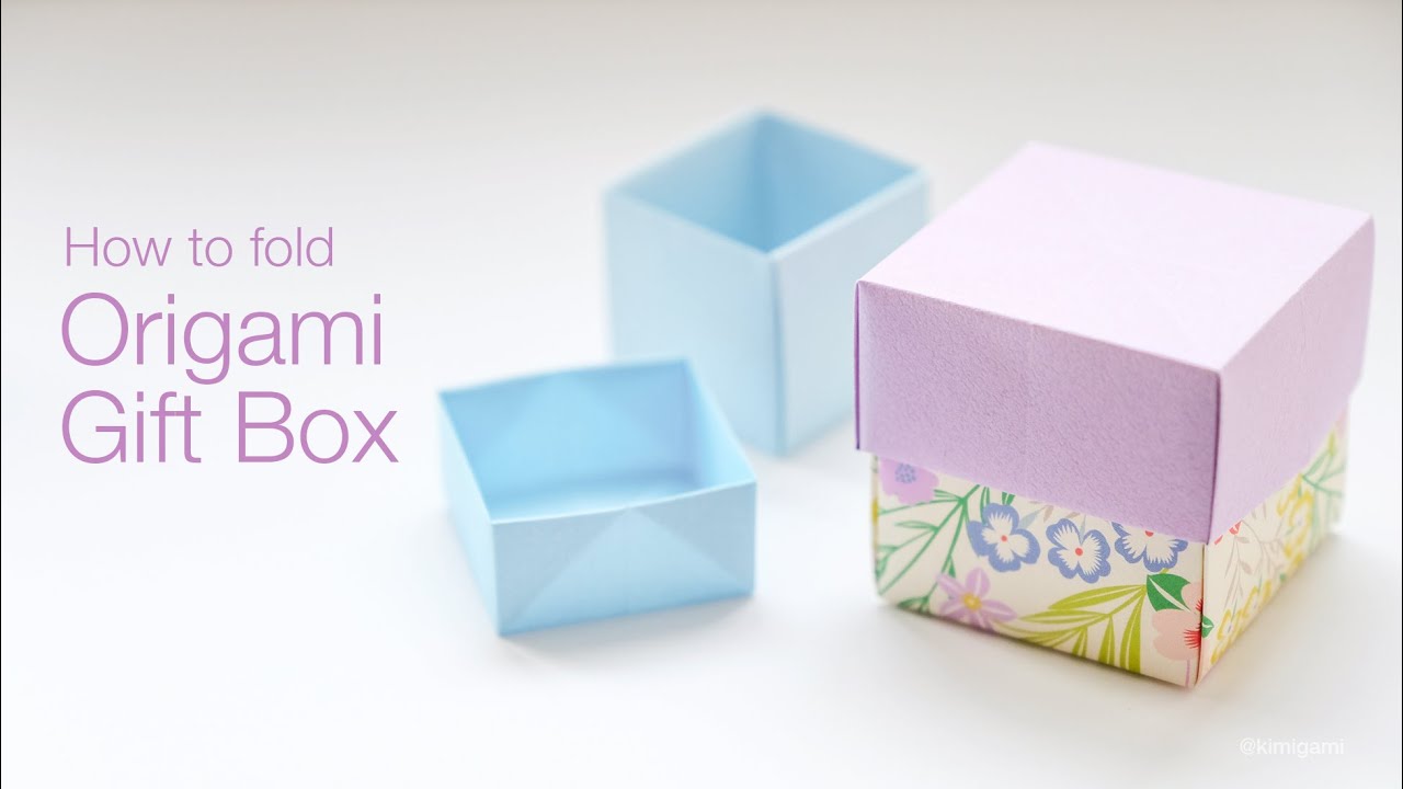 How to fold Origami Gift Box with Lid (Traditional) 