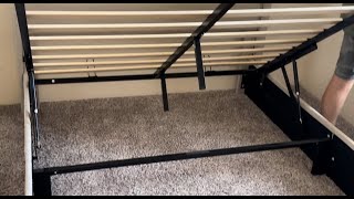 This Lift Up Storage Bed Frame Is a Game Changer for Small Apartments! SHA CERLIN Queen Bed Review