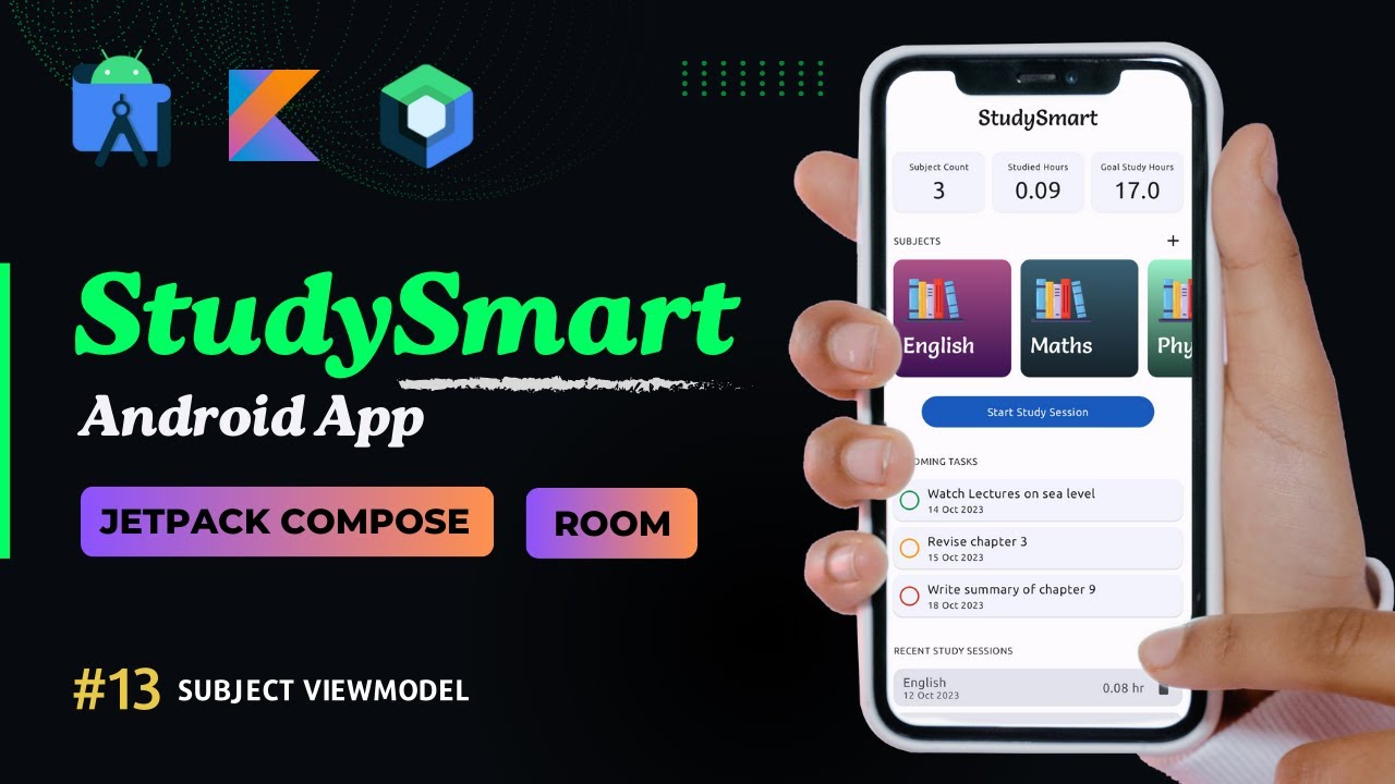 Android Room Viewmodel StudySmart Android App || #13 Subject ViewModel || Jetpack Compose ...