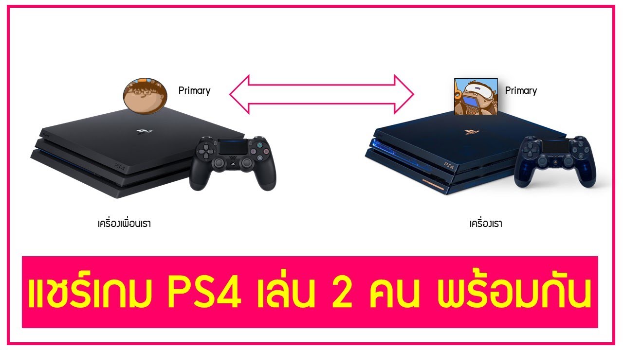 วิธีการแชร์แบ่งปันเกม PlayStation 4 สามารถเล่น PS4 ออนไลน์พร้อมกันได้ 2 คน เพื่อประหยัดเงิน