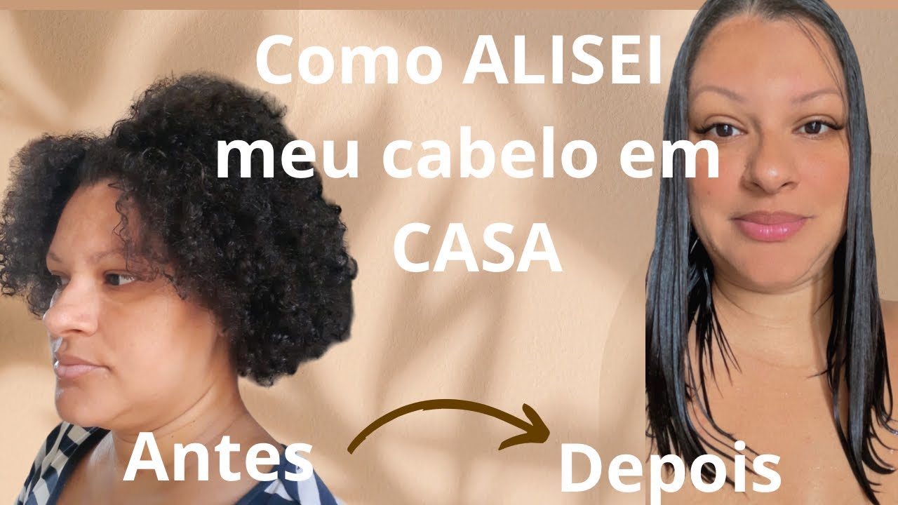 Como alisei meu cabelo em casa