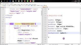 How To Make Form In Html || Student registration form using table in HTML