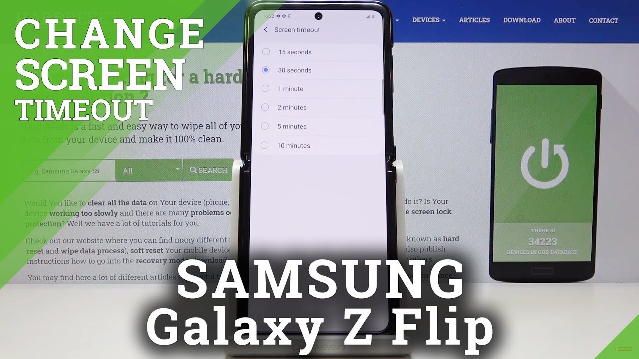 How to Change Screen Timeout in SAMSUNG Galaxy Z Flip Display