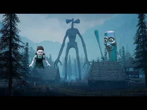 SIREN-HEADED TUNG TUNG SAKHUR made us play CAMOUFLAGE HIDE AND SEEK DOLL from the game SQUID