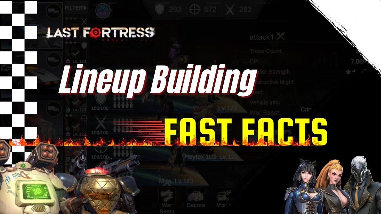 FAST FACTS: Lineup Building | Last Fortress Underground Tutorial Guide ...