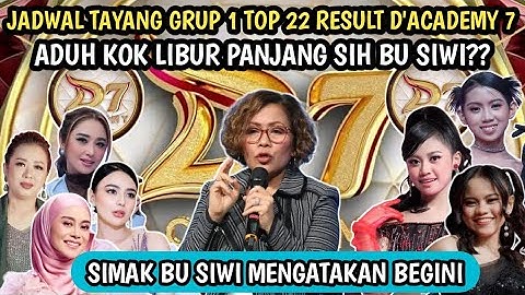 JADWAL TAYANG GROUP 1 TOP 22  RESULT SHOW DANGDUT ACADEMY 7 2025 |dangdut academy 7 d