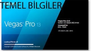 Sony Vegas Pro 13 Temel Bilgiler Türkçe Sesli Anlatım
