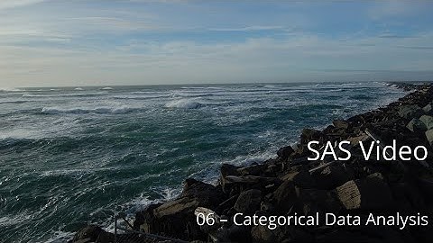 SAS-06: Categorical Data Analysis