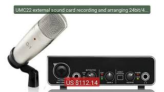 UMC22 external sound card recording and arranging 24bit/48KHZ ... — Best Buy 2026 | Great Quality!