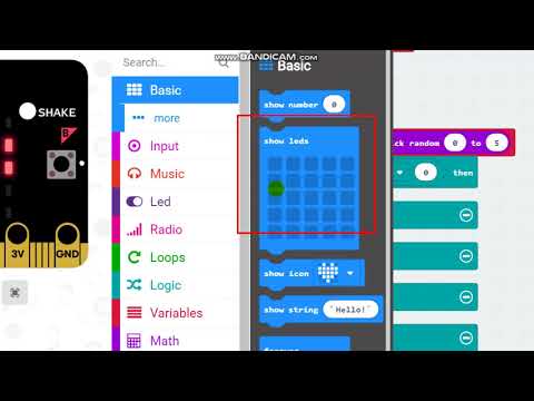 โปรแกรมเขย่าลูกเต๋า  โดยใช้โปรแกรม makecode microbit