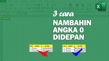 3 Cara Menambahkan Angka Nol (0) di Depan Pada excel