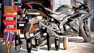 R15 v3 exhaust change | best exhaust for r15 v3 | r15v3 modified