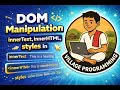 DOM Manipulation | innerText, innerHTML  Change Styles in JavaScript | @VillageProgramming