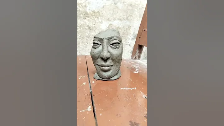 Preparing sculpture for firing process.#clayart #sculpture #faceportrait #murtimaking #statuemaking