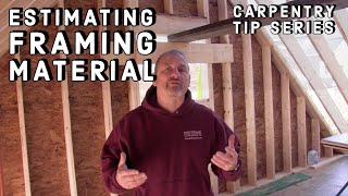 estimating framing materials  - tip series