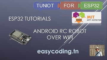 ESP32 tutorial B-08:  Robot controlled with an Android App over WIFI