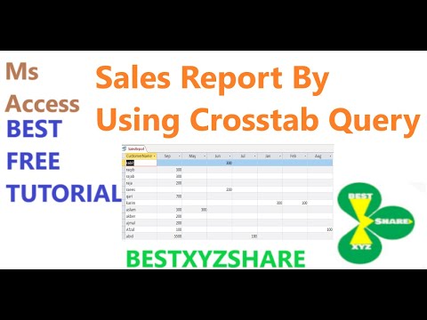 How to Make Sales Report through Crosstab Query