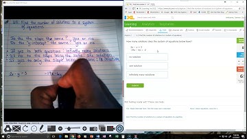IXL U5: find the number of solutions to a systme of equation