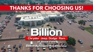 Welcome to Our Service Drive | Billion Chrysler Jeep Dodge Ram of Sioux Falls