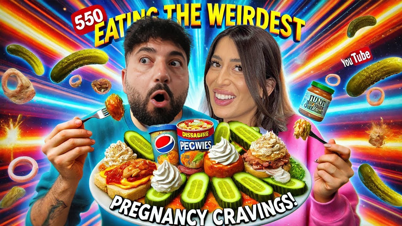 EATING the WEIRDEST PREGNANCY CRAVINGS CHALLENGE!