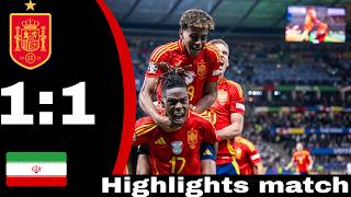 ⚽ Spain vs Iran Highlights | 1-1 Draw | Full Match Highlights & Goals