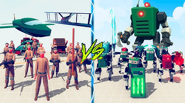 US ARMY vs MILITARY ROBOTS TEAM - Totally Accurate Battle Simulator TABS