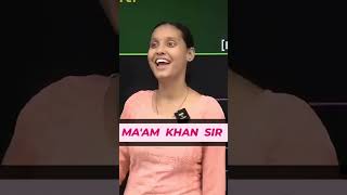 Mam kha sir ki student ha😁#khansir#viral#shortsfeed#kgs#nidhimam#bhojpuri#trending#aura#khansir