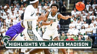 James Madison at Michigan State | Highlights | Big Ten Basketball | Nov. 6, 2023