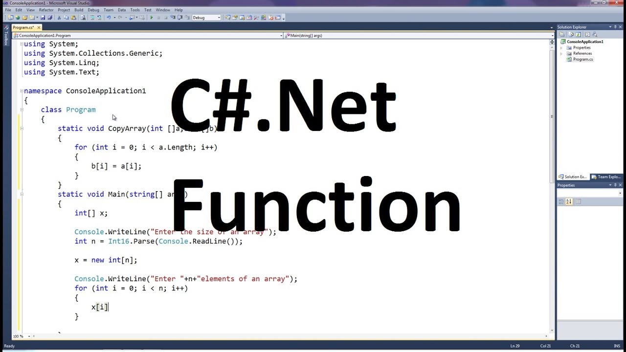 C#.Net Programming Language For Beginners - Part 4 - YouTube