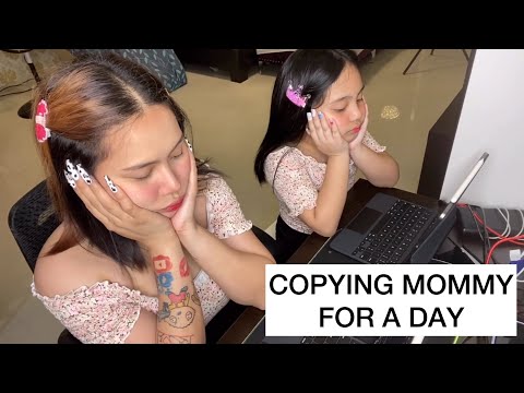 COPYING MOMMY FOR A DAY | TONI FOWLER AND TYRONIA FOWLER