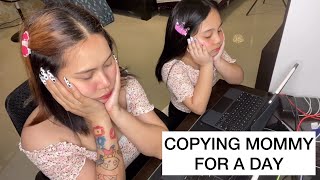 COPYING MOMMY FOR A DAY | TONI FOWLER AND TYRONIA FOWLER