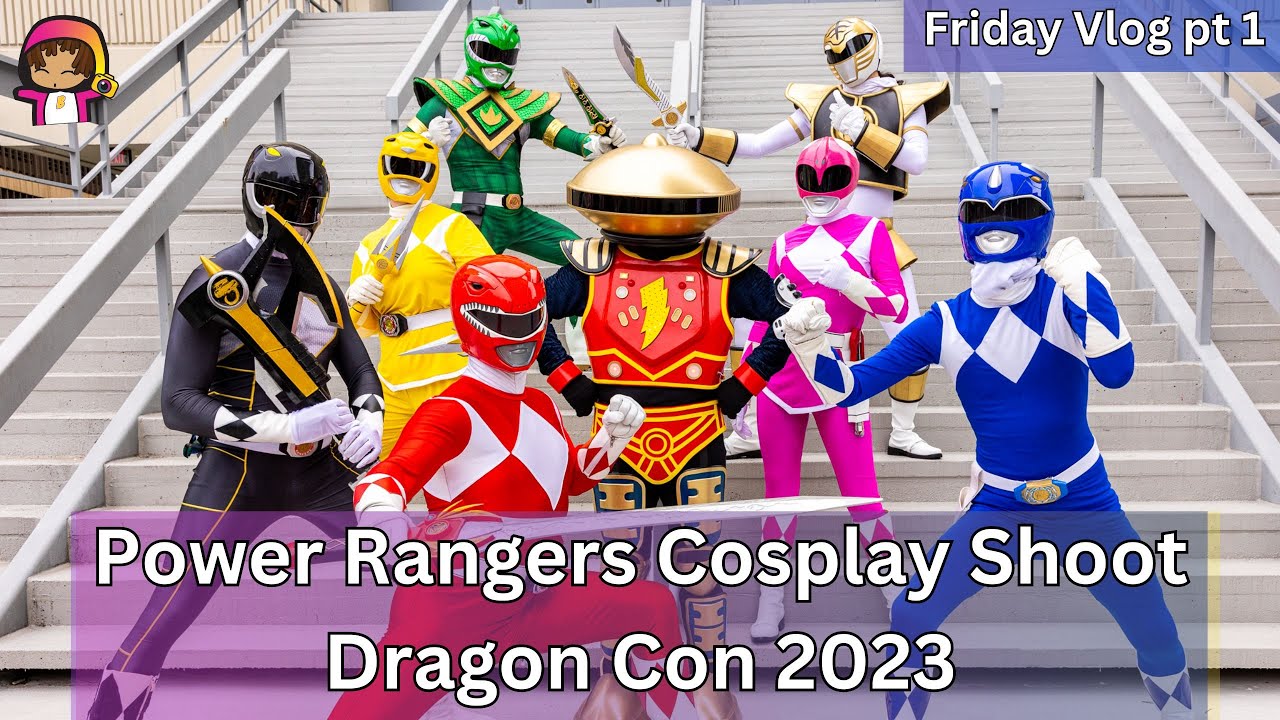 Power Rangers Cosplay Shoot Friday Vlog pt 1 at Dragon Con 2023 - YouTube